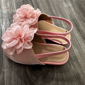 Pink Floral Kids Shoes